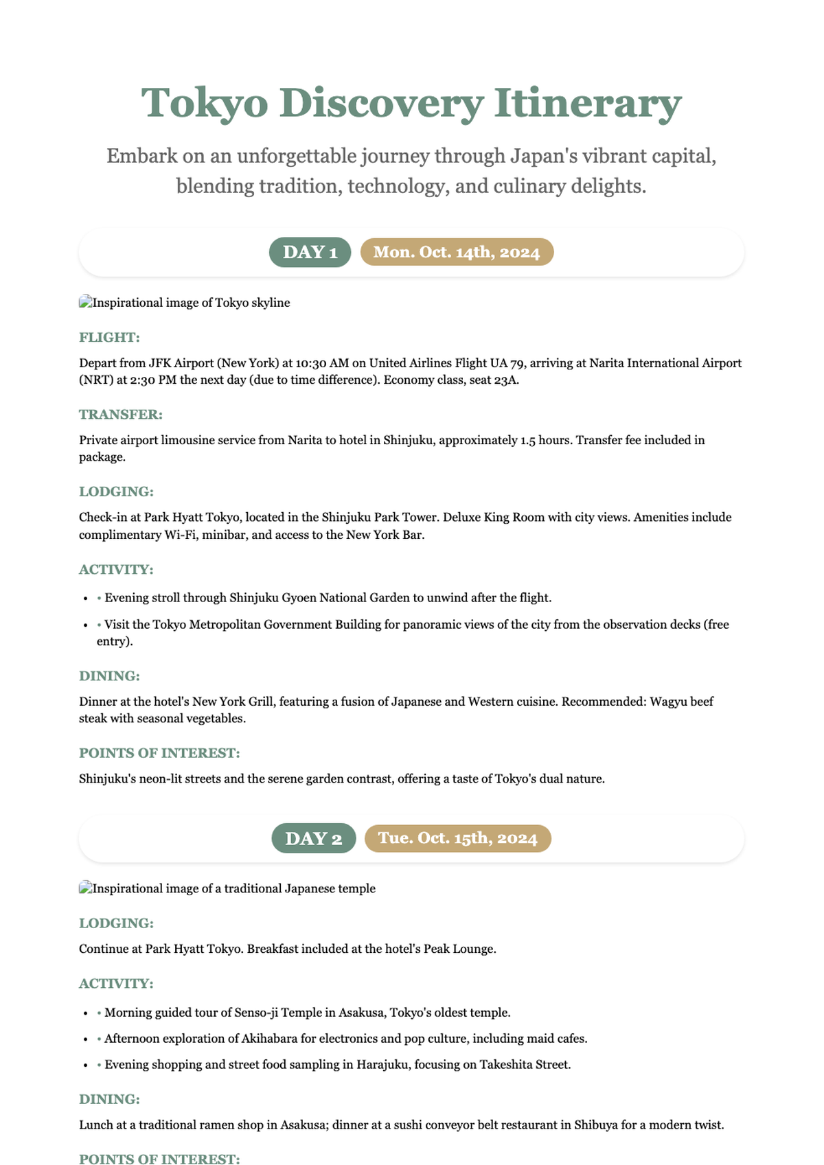 Travel itinerary template with daily schedule and scenic header_variant_3